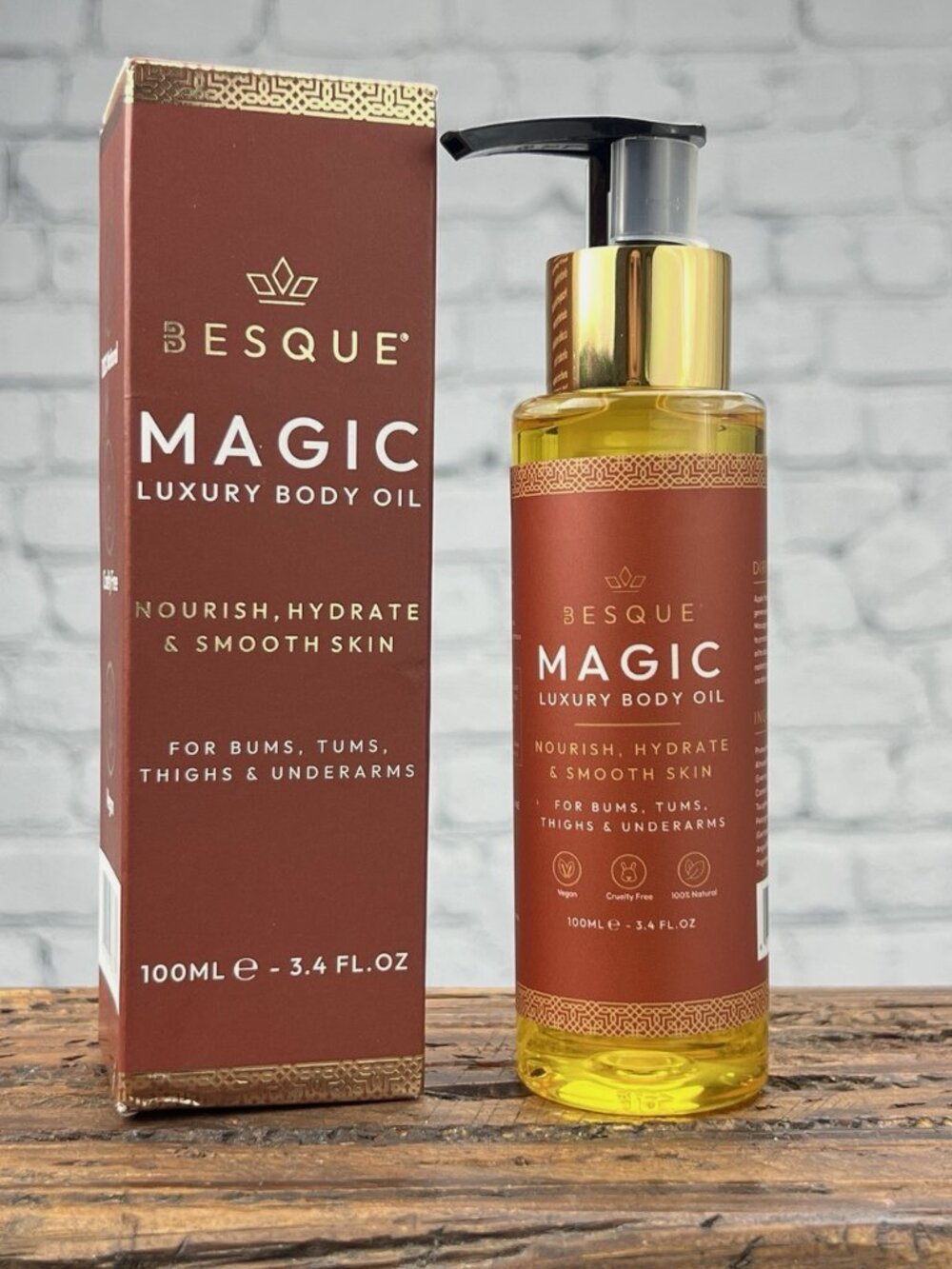 Besque Magic Luxury Body Oil 3.4 oz Firms Tighten & Hydrate